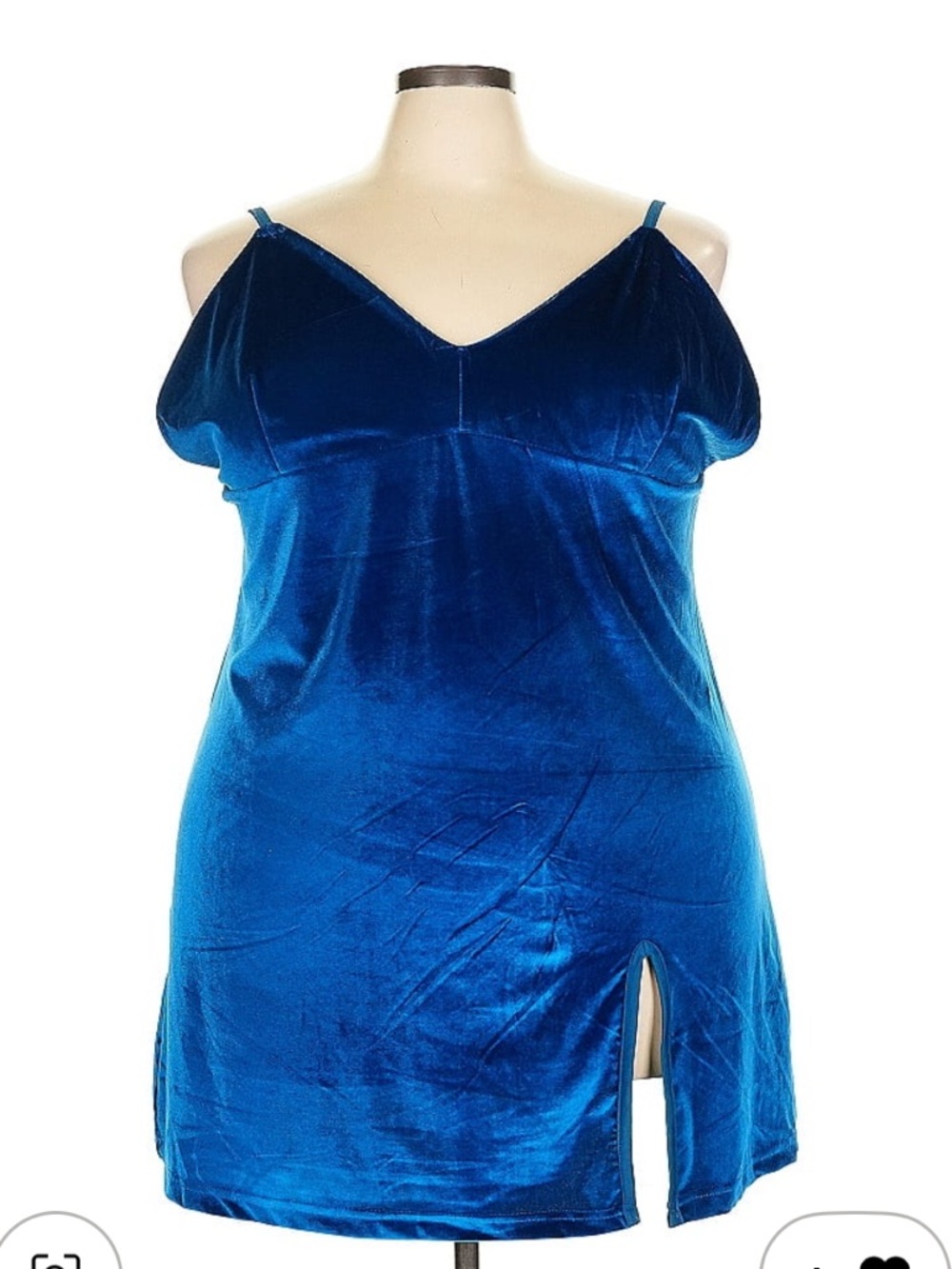 Royal Blue Cocktail Dress with Side Slit